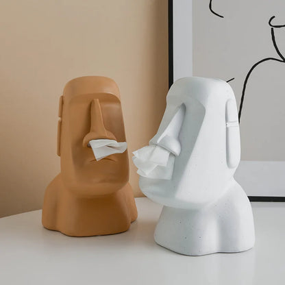 Stone Statue Tissue Holder