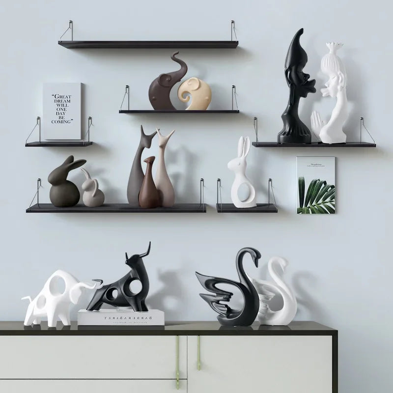 Nordic Porcelain Animal Ornaments