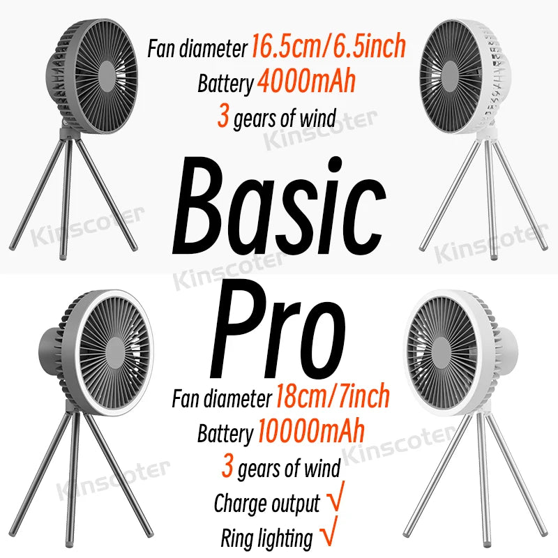 Life Basics Kinscoter Rechargeable Fan