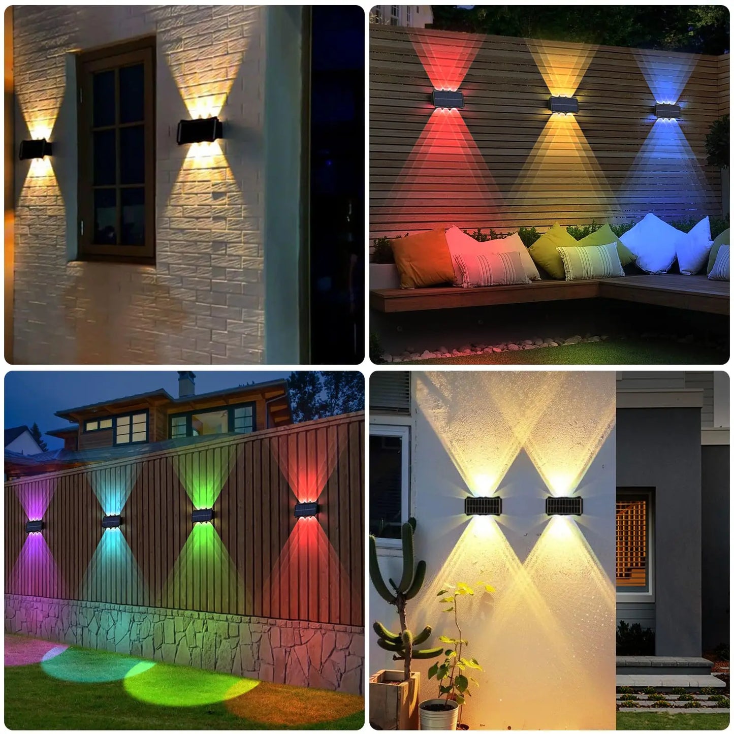 Solar Multi Color Wall Lamp