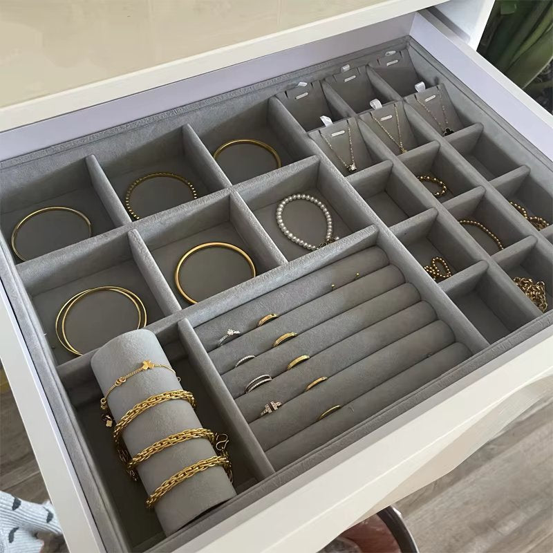 Velvet Jewelry Display Tray Case