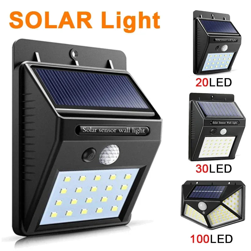 Solar LED PIR Motion Sensor Wall Light