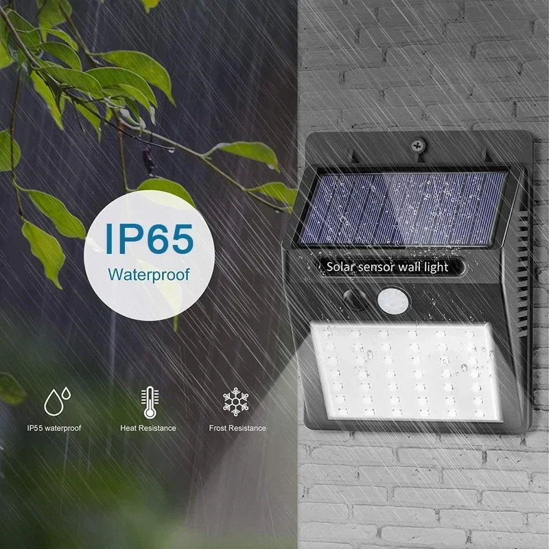 Solar LED PIR Motion Sensor Wall Light