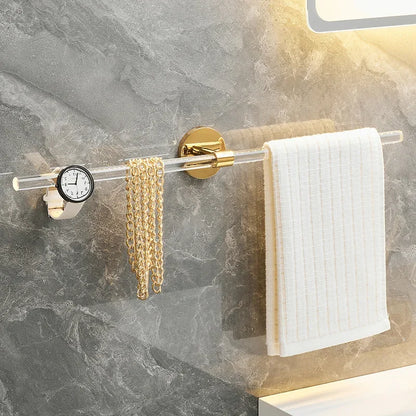 Gold and Silver Towel and Tissue Holder